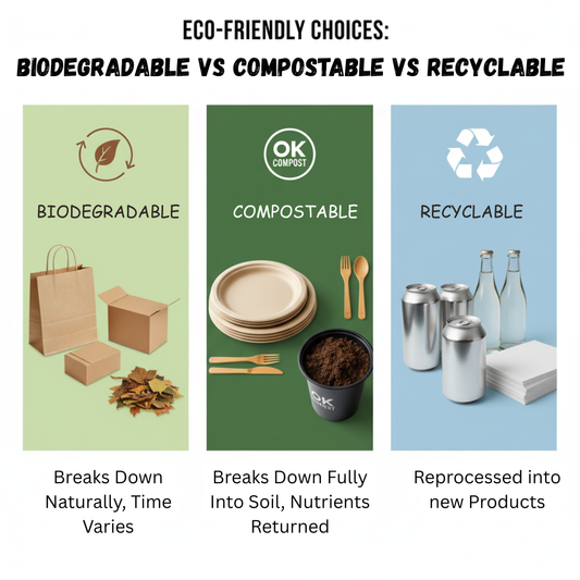 The Difference Between Biodegradable, Compostable, and Recyclable – Explained Simply