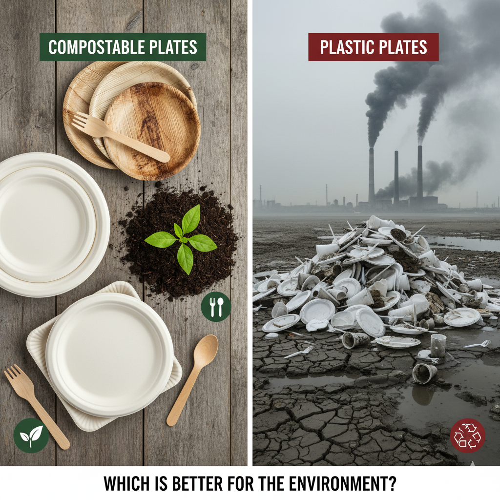 Compostable Plates vs Plastic Plates: Which is Better for the Environment?