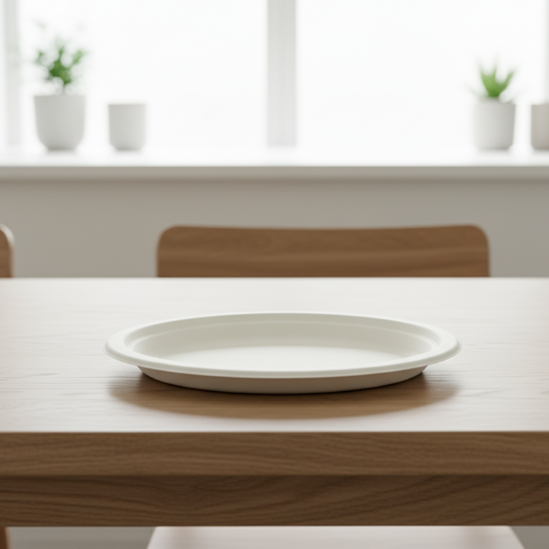 BioGreen 50-Pack Oval Sugarcane Plates – 12.5" x 7.5" (318mm x 254mm) | 100% Compostable & Biodegradable | Heavy-Duty, Oil & Cut Resistant, Microwave & Freezer Safe Disposable Plates for Hot & Cold Food