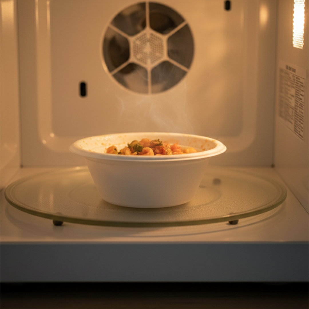 BioGreen 7" (180mm) Eco-Friendly Sugarcane Bowls – 50 Pack | 100% Compostable, Biodegradable, Heavy-Duty, Oil & Cut Resistant, Microwave & Freezer Safe | Disposable Bowls for Ice Cream, Snacks & Hot or Cold Foods