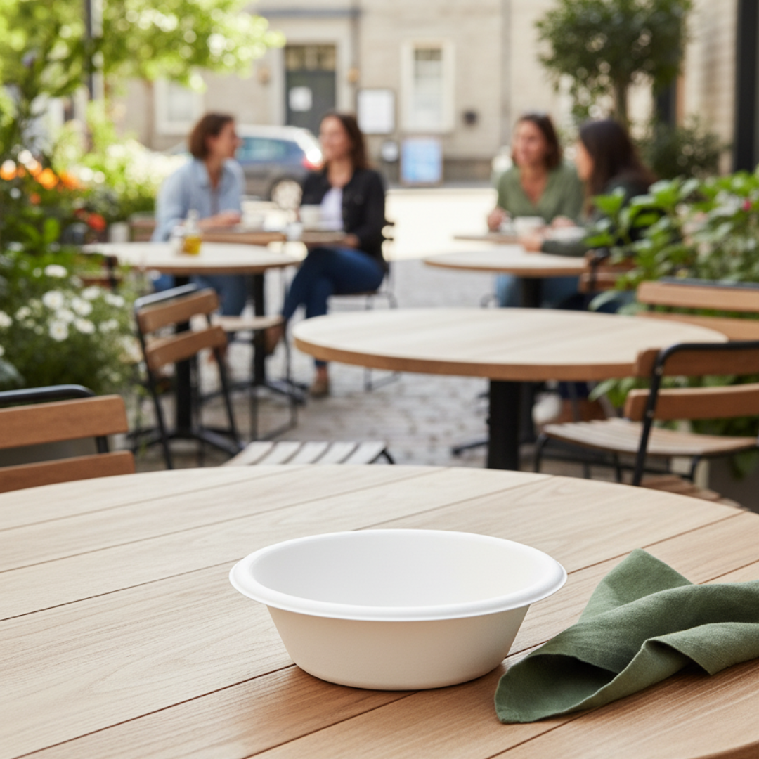 BioGreen 6" (153mm) Eco-Friendly Sugarcane Bowls – 50 Pack | 100% Compostable, Biodegradable, Heavy-Duty, Oil & Cut Resistant, Microwave & Freezer Safe | Disposable Bowls for Ice Cream, Snacks & Hot or Cold Foods